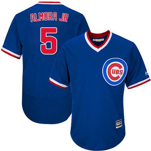 Cubs #5 Albert Almora Jr. Blue Flexbase Authentic Collection Cooperstown Stitched MLB Jersey - Click Image to Close